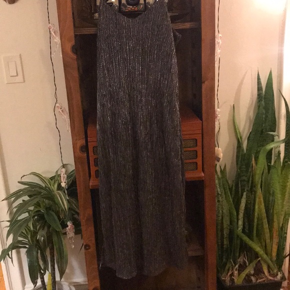 Gunmetal/MetallicBlack/Silver SpaghettiStrap Dress - Picture 3 of 12